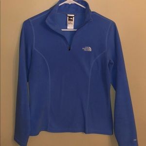Baby blue north face fleece.